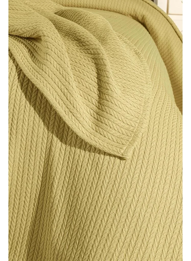 Mulberry Knitted Blanket, 100% Cotton, Thick Yarn, Soft, Double 220*240