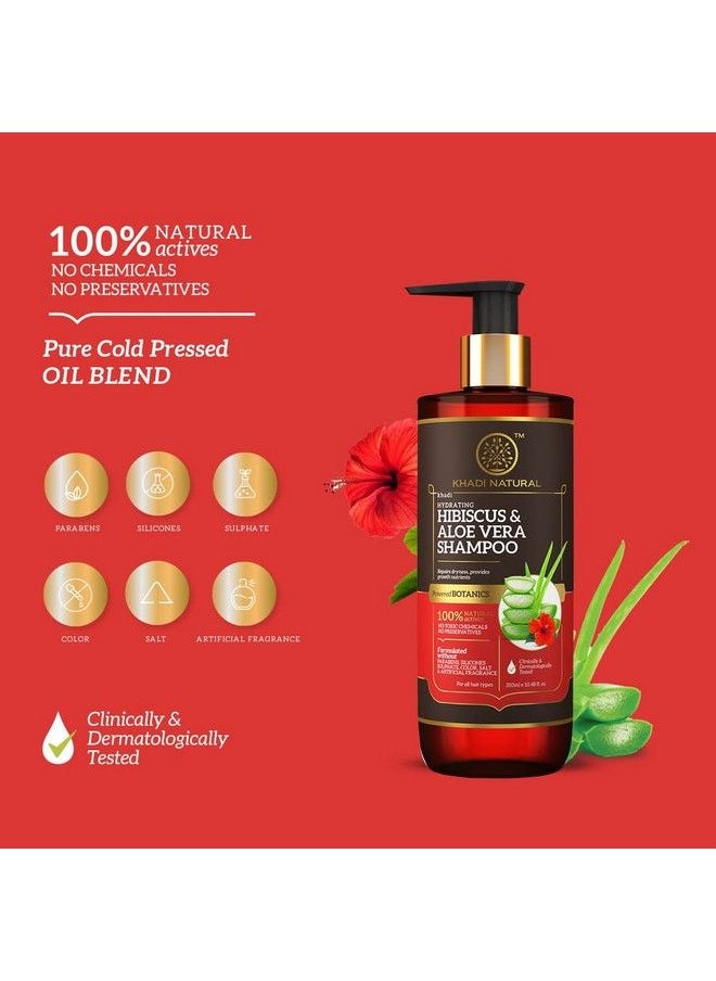 Hibiscus & Aloevera Shampoo With Reetha & Amla Sulphate Paraben Free Powered Botanics