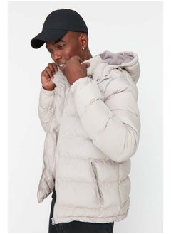 trendyol Stone Regular Fit Wind and Water Resistant Puffer Winter Jacket TMNAW22MO0132  - Image 3