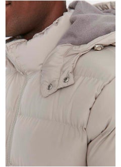 trendyol Stone Regular Fit Wind and Water Resistant Puffer Winter Jacket TMNAW22MO0132  - Image 4