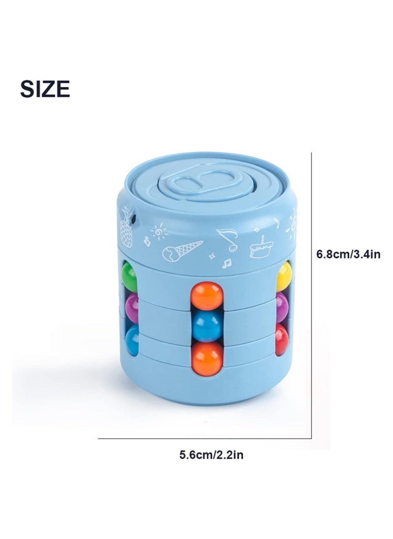 Y&D - Rotating Magic Bean Cube Toy, Fingertip Gyro Toy Spinner Puzzle Creativity Decompression Games Finger Games, Blue - Image 1