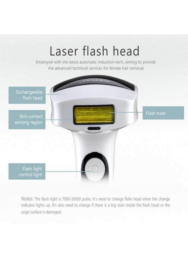 Kemei KM-6812 Photonic Laser Permanent Hair Remover White/Black - Image 5