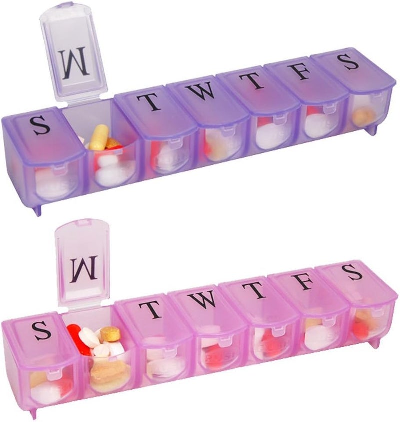 APEX 7-Day Pill Organizer, Ultra Bubble-Lok, 1 Organizer (Pack of 2)