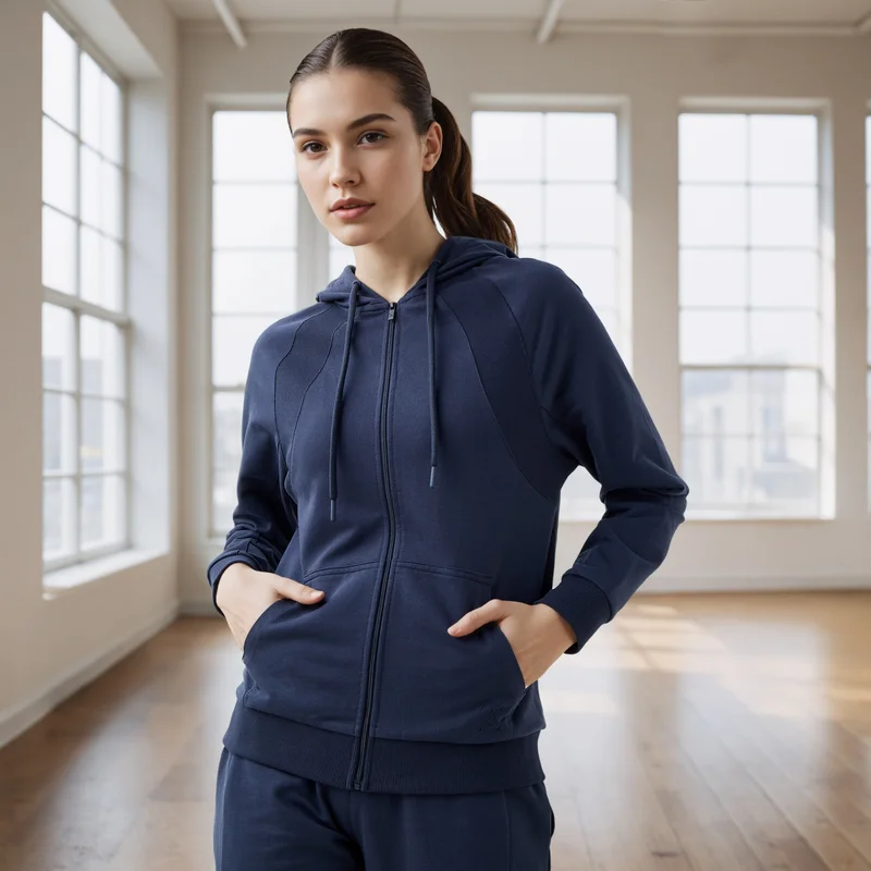 ADOT by Splash Hooded Jacket with Zip Closure