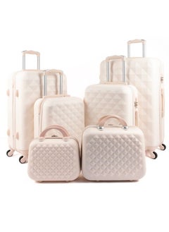 LIMRA Hardside 6 Piece Luggage Trolley Set Beige  - Image 1