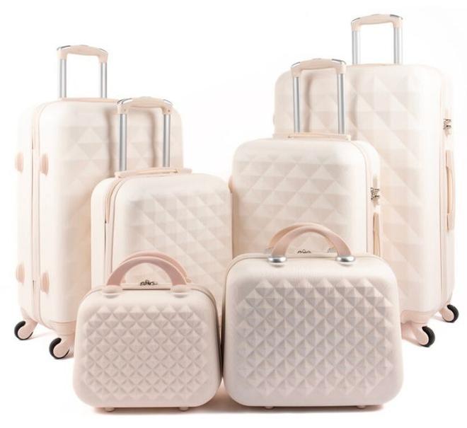 LIMRA Hardside 6 Piece Luggage Trolley Set Beige - Image 1