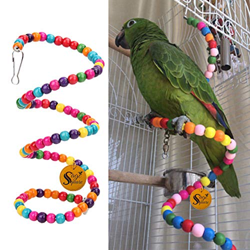 Sage Square Bird Playful Cage Accessories (Spiral - 65cm) - Image 1