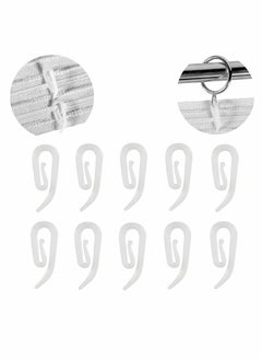 Y&D White Plastic Curtain Hooks for Door 100 Pcs  - Image 1