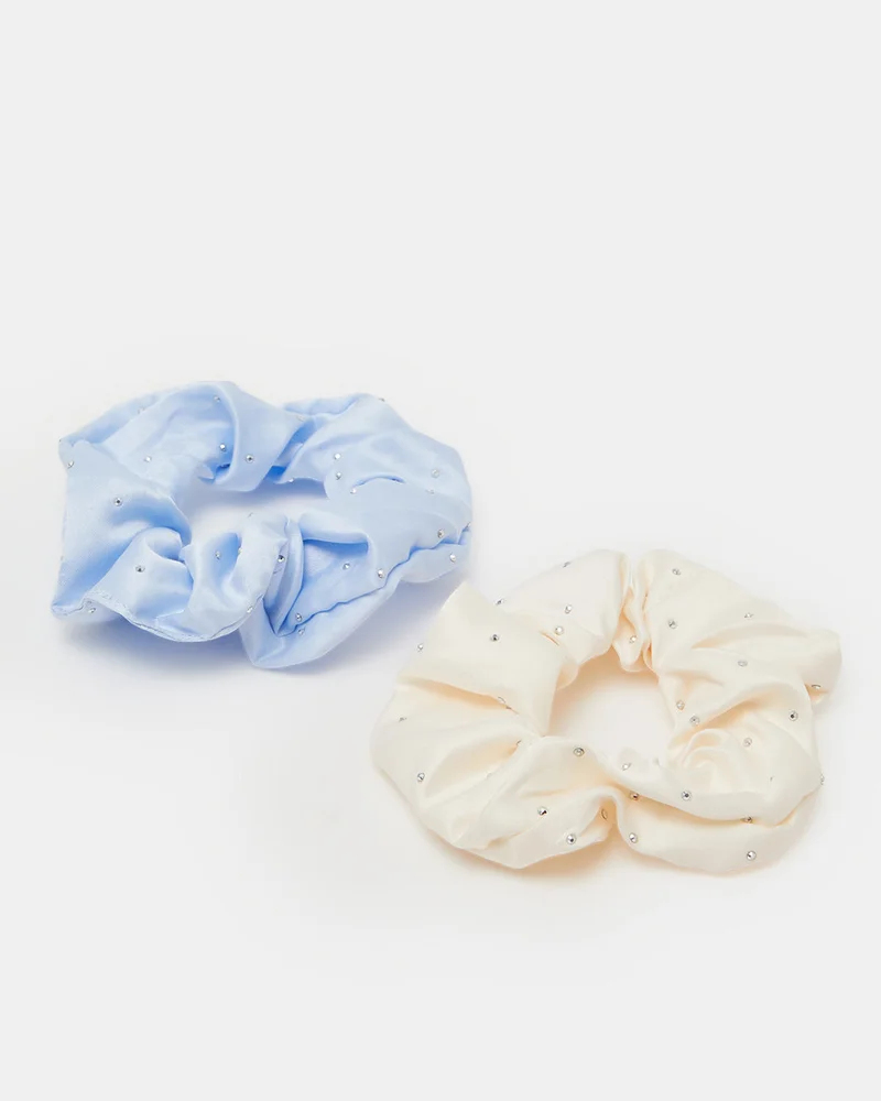 REDTAG Women Assorted Scrunchy Set – 2 Pieces