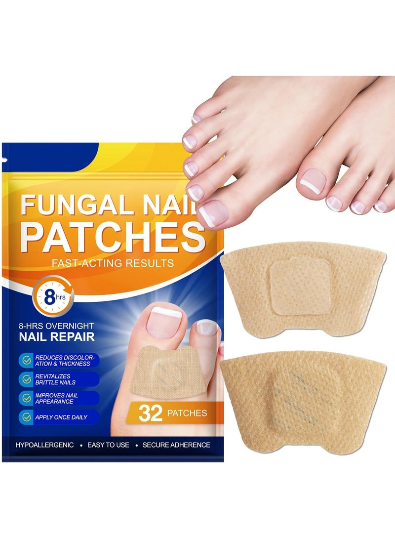 Sefudun Extra Strength Toenail Fungus Treatment 32 Pieces Fungal Nail Patches Repair Damaged Nails Renew Overnight for Men and Women - Image 1
