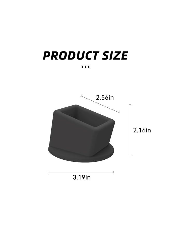 Alieemo 2PCS Car Seat Belt Buckle Holder, Silicone Seatbelt Buckle Booster Makes to Makes Receptacle Stand Upright for Easy Access, Universal Car Accessories for Kids (Black) - Image 2