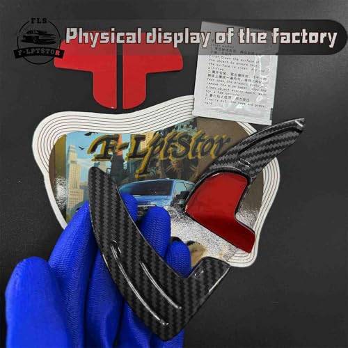 F-LptStor Steering Wheel Shift Paddle Extended Shifter Trim Cover for Dodge Challenger Charger Durango RT & Scat Pack 2015-2024, for Jeep Grand Cherokee 2014-2021 (Carbon Fiber Color) - Image 5