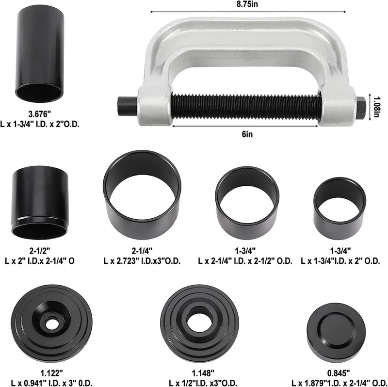 BTSHUB Ball Joint Press and U Joint Removal Tool Kit with 4x4 Adapters for 2WD and 4WD Vehicles - Image 2