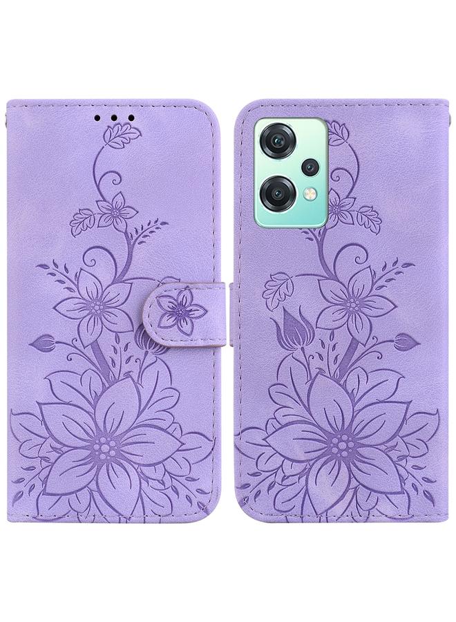 erorex Case For OnePlus Nord CE 2 Lite 5G Lily Embossed Leather Phone Case  - Image 1