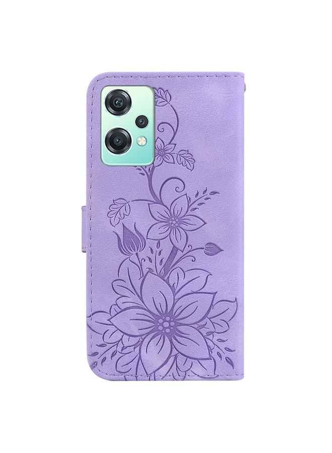 erorex Case For OnePlus Nord CE 2 Lite 5G Lily Embossed Leather Phone Case  - Image 3