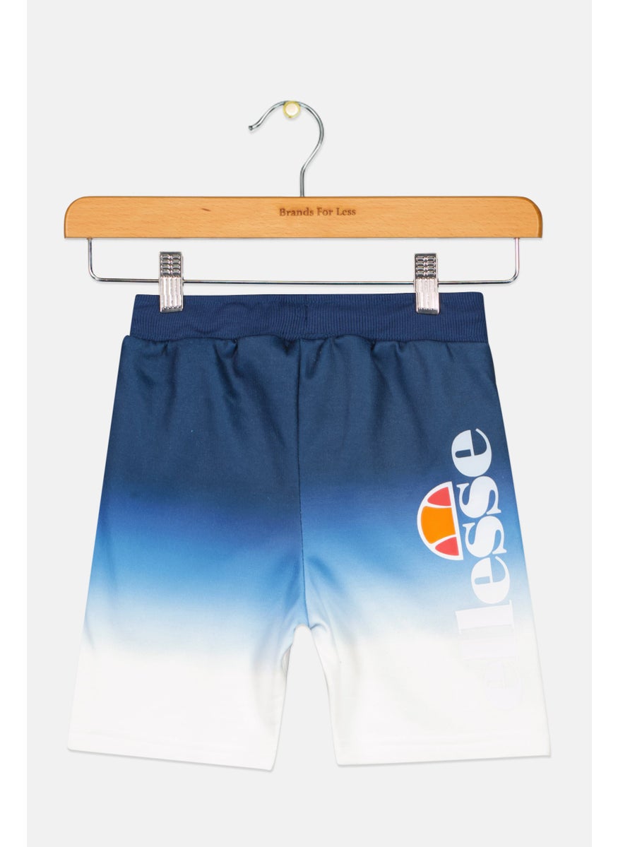 Ellesse Toddlers Boy Embroidered Logo Sport Shorts, Blue Combo  - Image 2