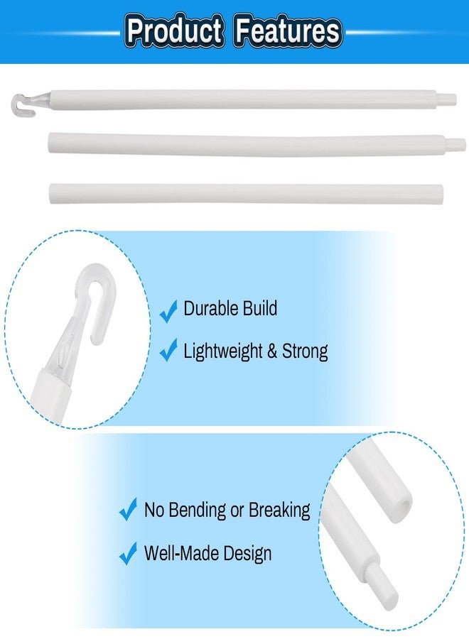 SUNKOO 35" Blind Wand Replacement,White Plastic Vertical Blind Wand with Hook, Cordless Tilt Control Rod for Window Shades, Blinds, and Curtains (Easy Install, Durable & Lightweight) - Image 3