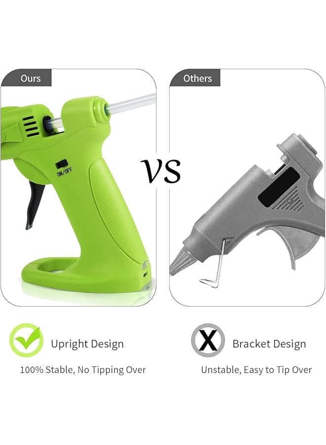 erorex Cordless Mini Hot Glue Gun Usb Rechargeable With 2600Mah Battery Includes 30 Glue Sticks Perfect For Diy Crafts Home Repairs And Decorations - Image 3