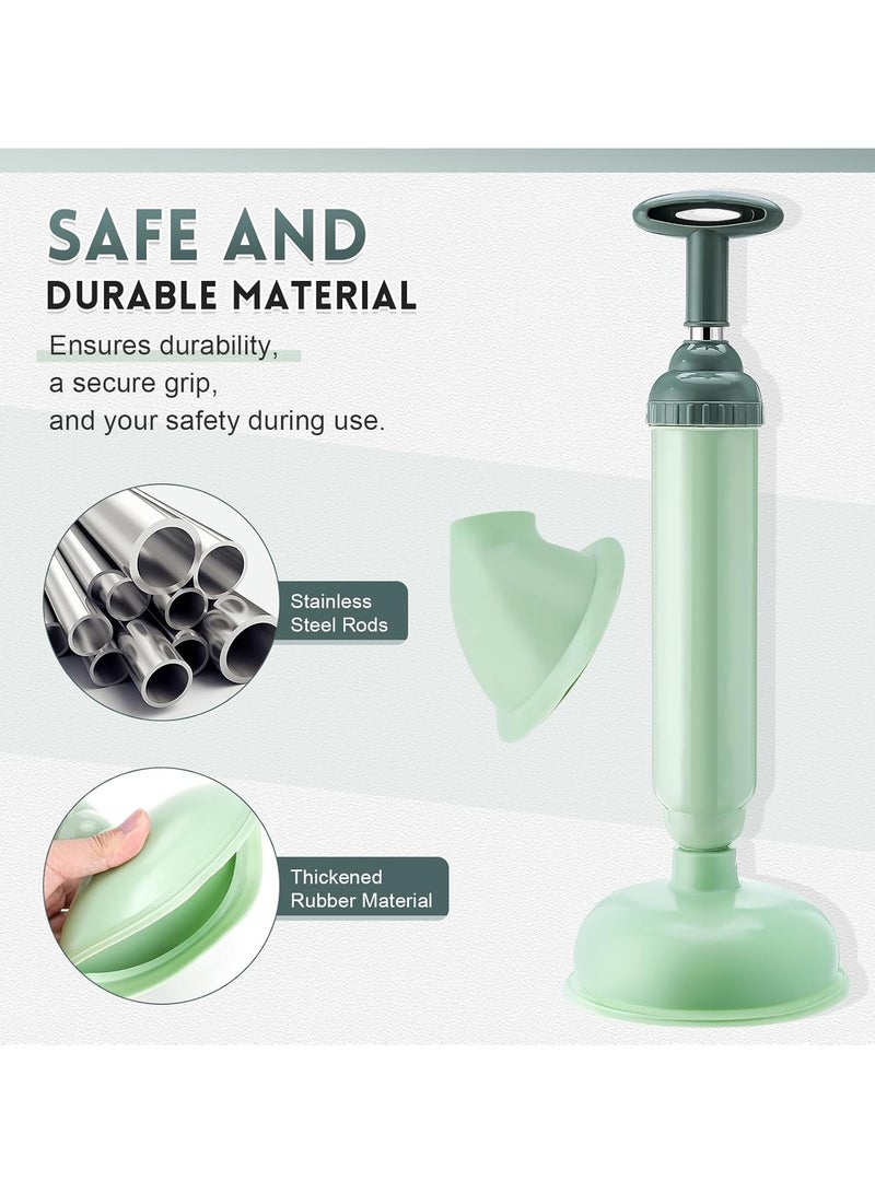 Bukela High Pressure Toilet Plunger, Air Plunger Drain Clog Remover Upgrade Power Plunger Toilet Clog Remover with 2 Plunger Heads Air Plunger for Toilet Bathroom Kitchen Clogged - Image 3
