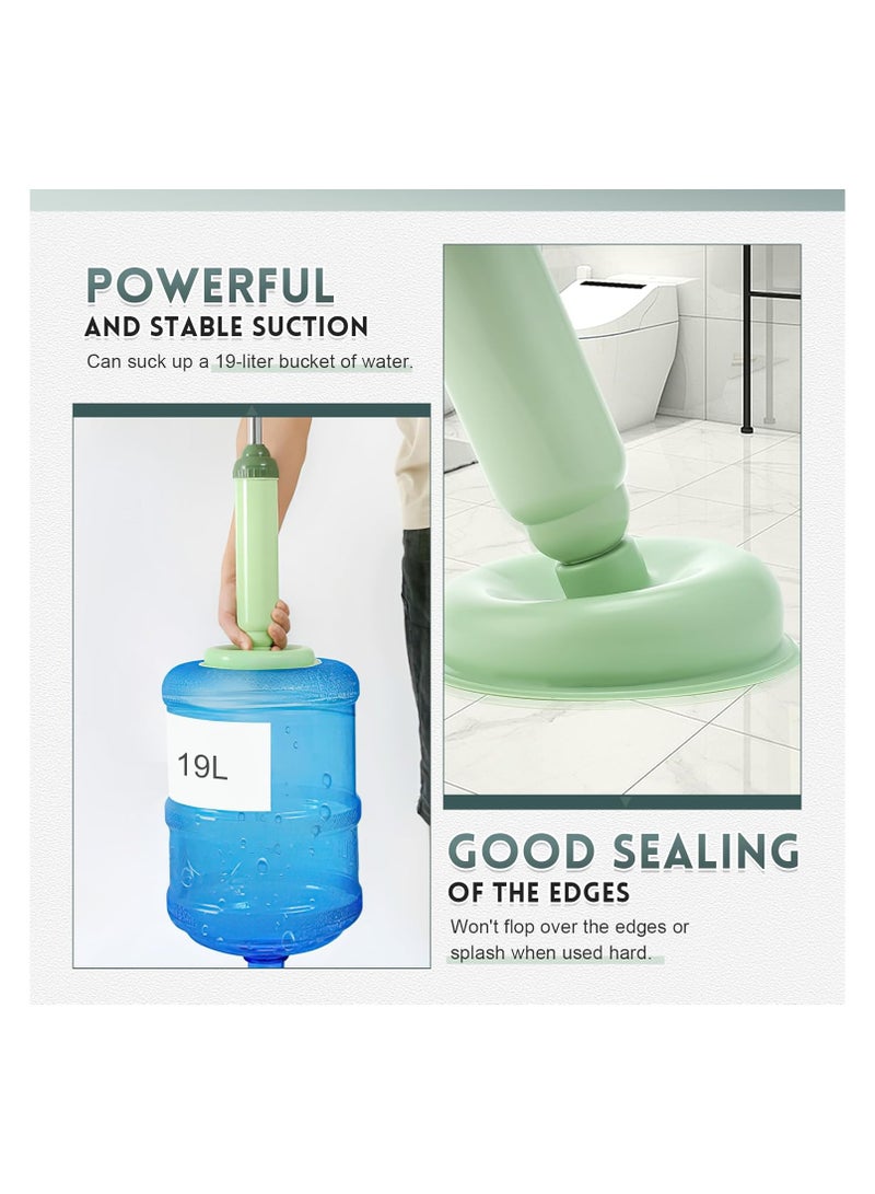 Bukela High Pressure Toilet Plunger, Air Plunger Drain Clog Remover Upgrade Power Plunger Toilet Clog Remover with 2 Plunger Heads Air Plunger for Toilet Bathroom Kitchen Clogged - Image 4