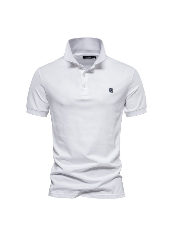 POLO Cotton Embroidery Men's Polo Shirts Solid Color Short Sleeve Polo Shirts for Men  Summer Brand Social Polo  Men - Image 1