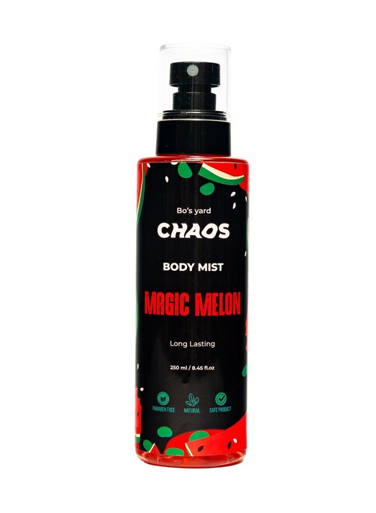 Chaos Body Mist - Magic Melon, Long Lasting 250ml