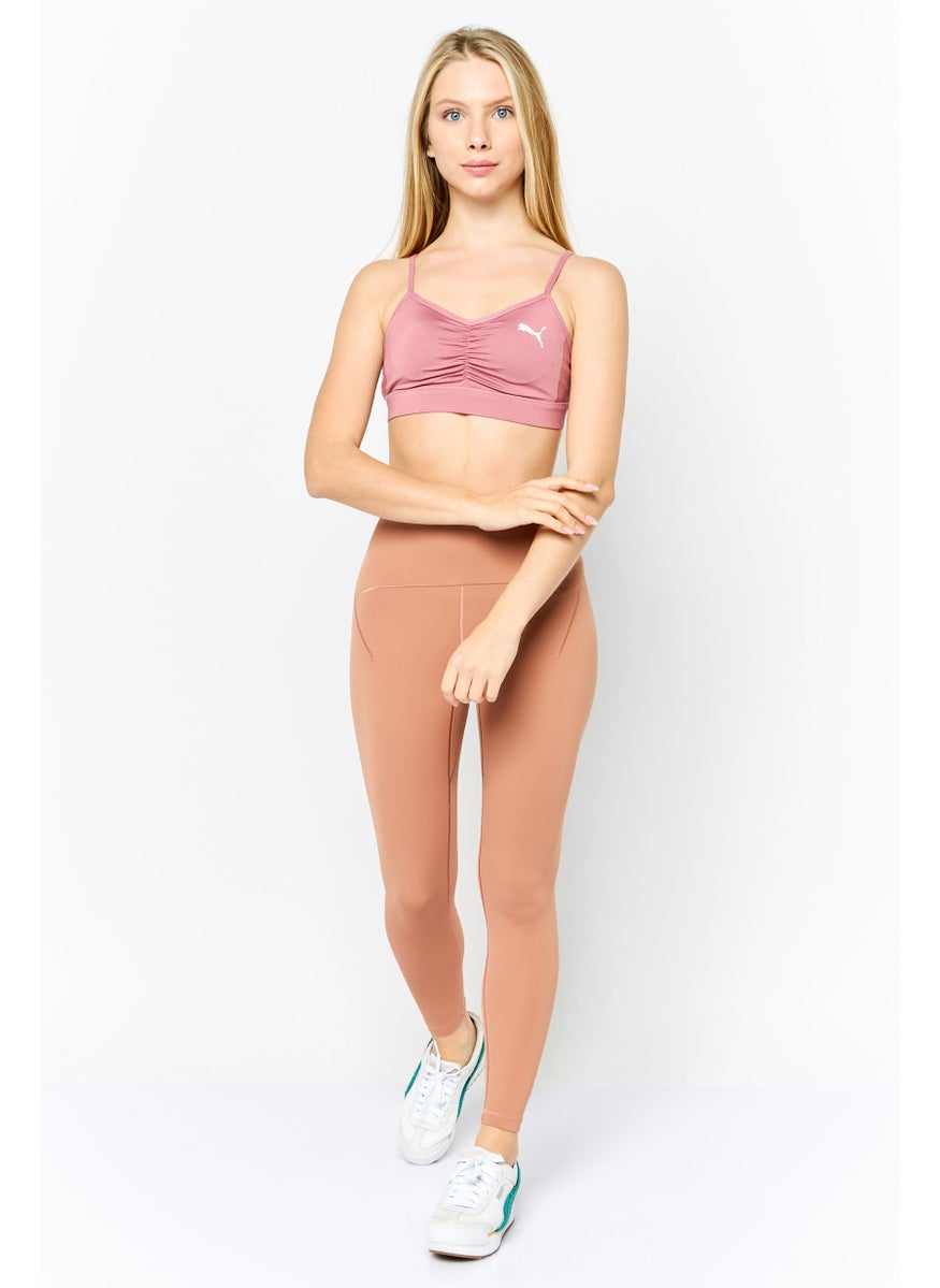 PUMA Women Padded Sports Bra, Mauve  - Image 4