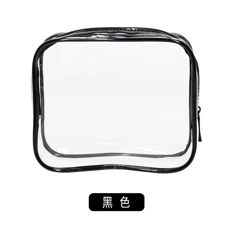 New cosmetic bag high-looking storage bag special large capacity waterproof travel storage bag transparent wash bag portable Black