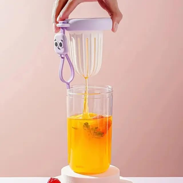 CHIRANSI Glass Tumbler with Fruit Infuser Lid and Straw Reusable Boba Cup for Smoothies Iced Coffee LeakProof Sipper with Silicone Sleeve500 ml Pack of 1 Tumbler with Fruit Infuser Cup - Image 3
