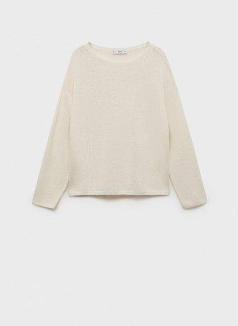 Boat-Neck Knitted Sweater