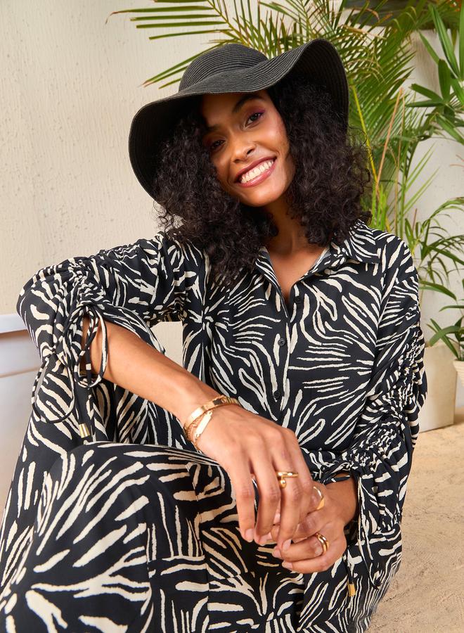 SASSAFRAS Abstract Print Shirt & Cargo Pants Co-Ords by Styli - Image 2