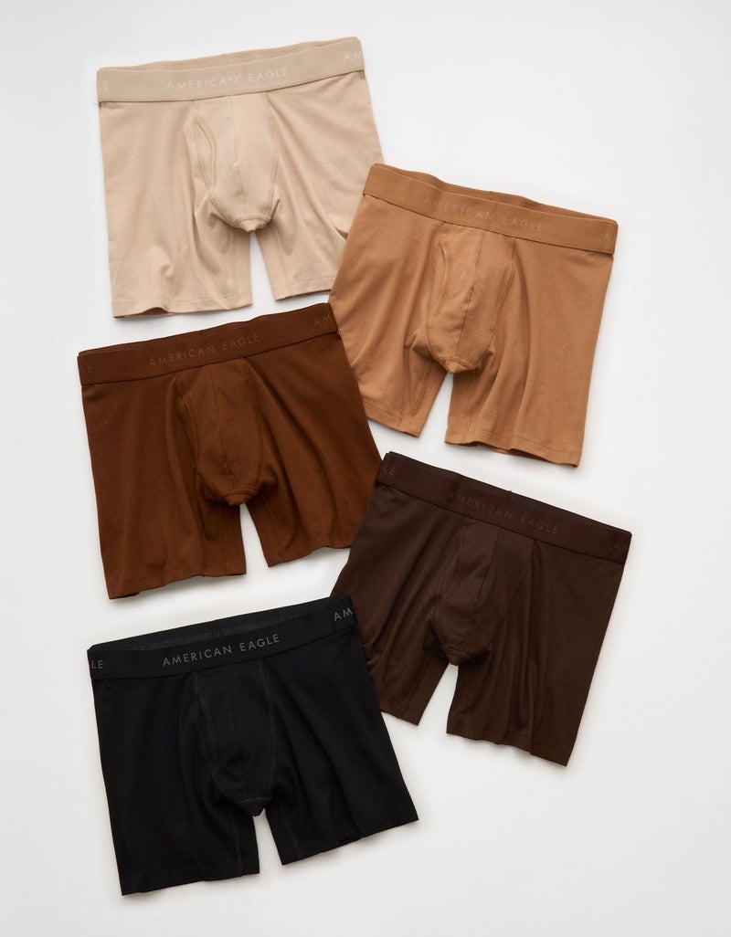 American Eagle AEO Men's 6" Classic Boxer Brief 5-Pack - Image 1