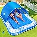 DeeprBetter Inflatable Tanning Pool Lounger with Canopy81x 60 Large Tanning Floats for Adults Butterfly Pool Lounger FloatBlow Up Tanning Water Bed with CupPhone HolderAdults Tanning Pools for Backyard - Image 3