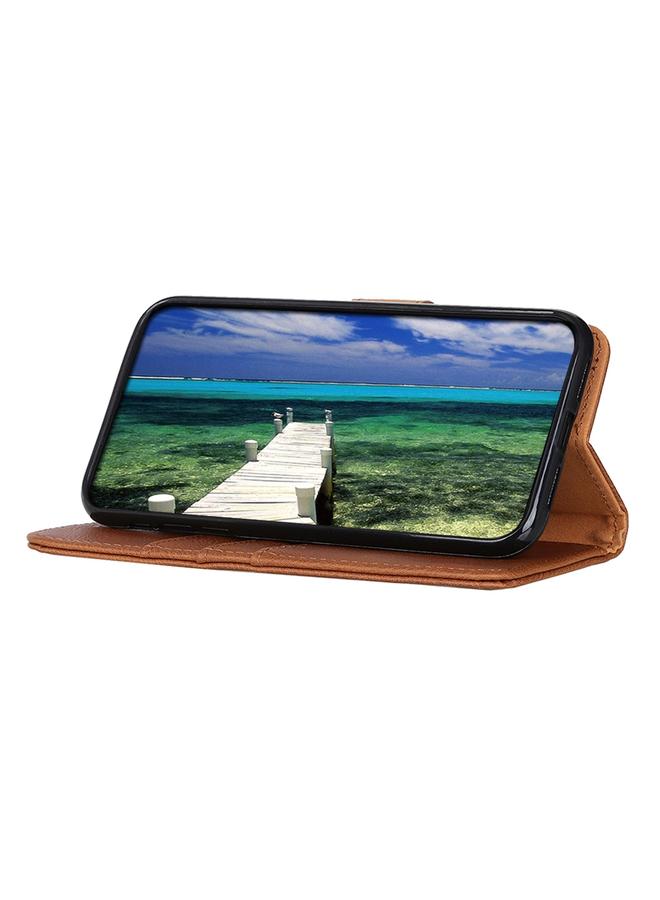 اس-توب جراب هاتف Nokia C02 KHAZNEH من جلد البقر المتين القابل للطي - Image 5