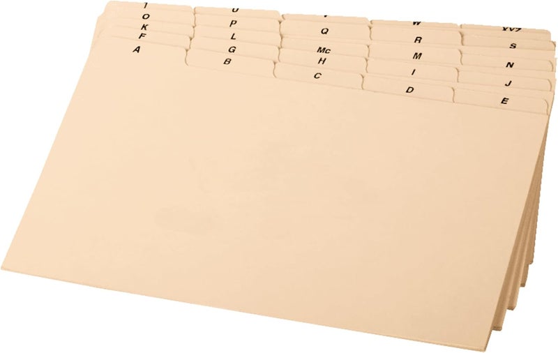 Oxford A-Z Card Guides, 5" x 8", 1/5-Cut Tabs, Manila, 25/Set (B8525) (Pack of 10) - Image 5