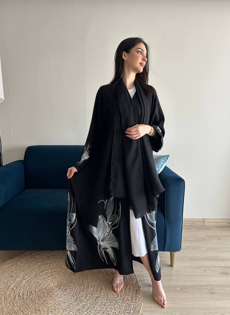 "عباية ياسمين كريستال أنيقة" - Image 2