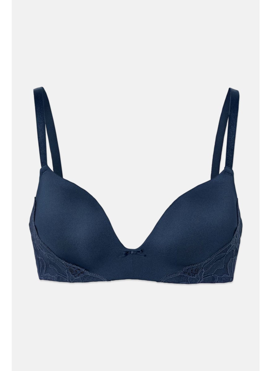 Tchibo Women Lace Up Padded Bra, Navy  - Image 2