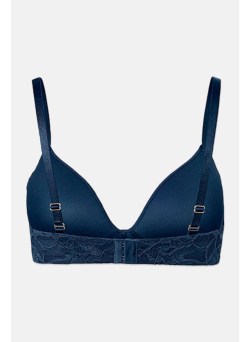 Tchibo Women Lace Up Padded Bra, Navy  - Image 3