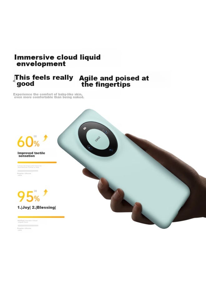 WP W&p Compatible With Huawei Mate60 Pro Phone Case, Real Liquid Silicone Mate60 Pro/60 Pro+ Protective Cover, Full Protection, Shockproof, Light Luxury, Skin-friendly, For Men And Women, Wp - Image 2