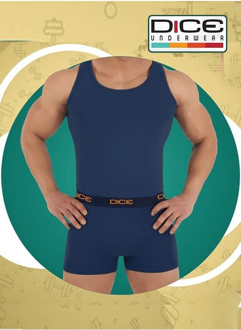 A set of men's underwear, plain colors, without sleeves - Dice