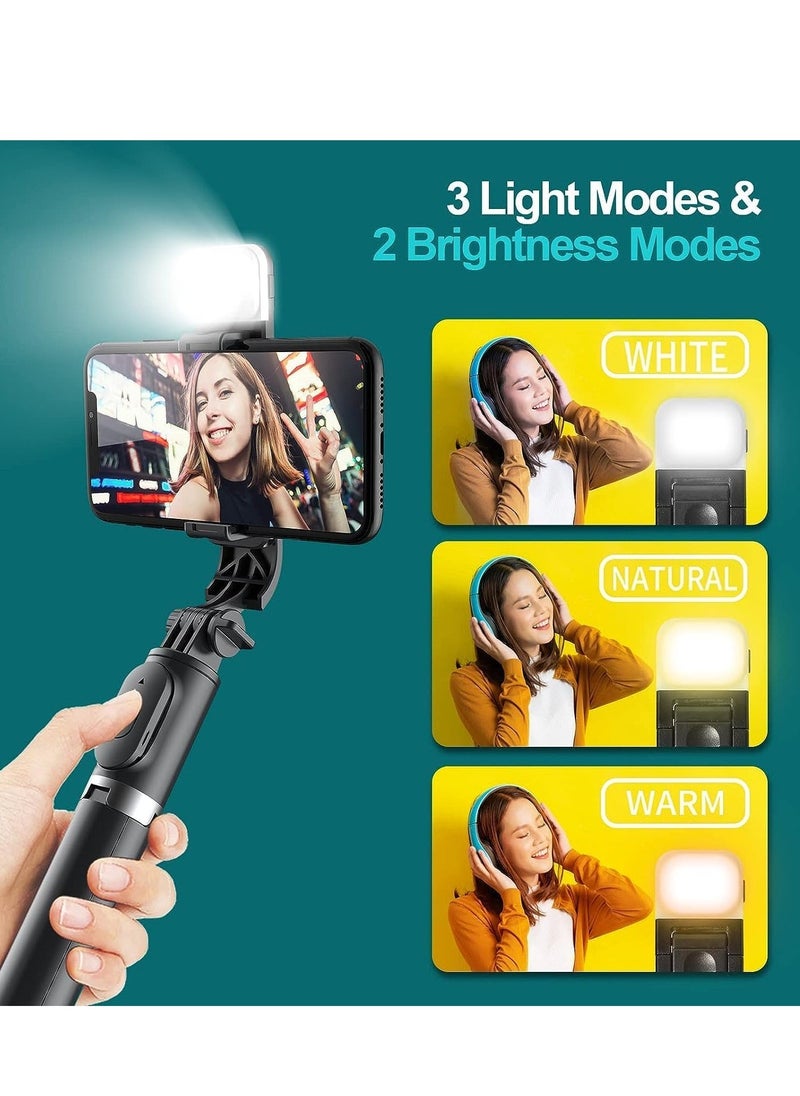 Raxoom Selfie Stick Tripod with Remote, Portable Selfie Fill Light, 40 Inch All-in-one Extendable Cell Phone Tripod Stand, Compatible with Android/iPhone - Image 2