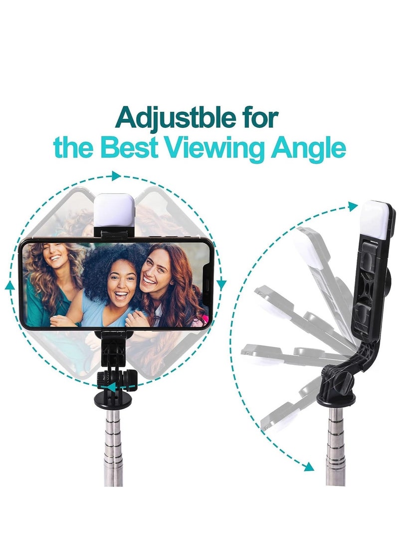 Raxoom Selfie Stick Tripod with Remote, Portable Selfie Fill Light, 40 Inch All-in-one Extendable Cell Phone Tripod Stand, Compatible with Android/iPhone - Image 3