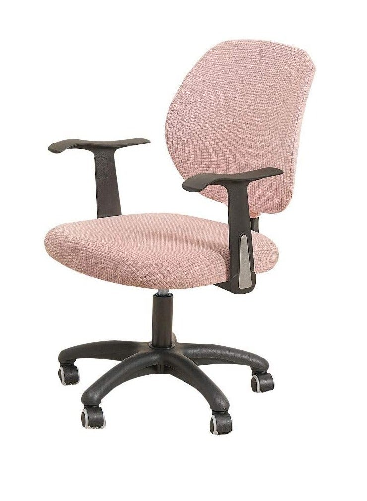 SYOSI Office Chair Cover, 1 Pair Armrest Covers Polyester Removable Ergonomic Elastic Armchair Protector, Water Resistant Stretch Jacquard Elastic Covers, for Desk Computer Chair Slipcover (Pink) - Image 1