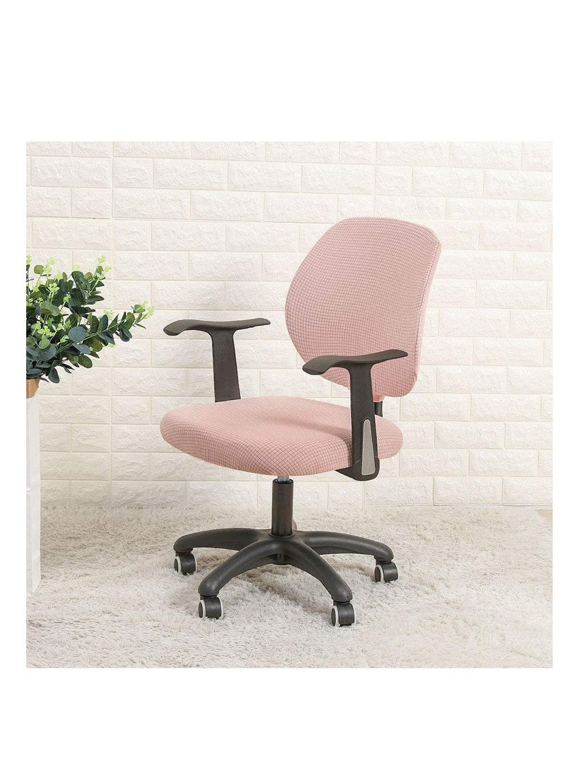 SYOSI Office Chair Cover, 1 Pair Armrest Covers Polyester Removable Ergonomic Elastic Armchair Protector, Water Resistant Stretch Jacquard Elastic Covers, for Desk Computer Chair Slipcover (Pink) - Image 4