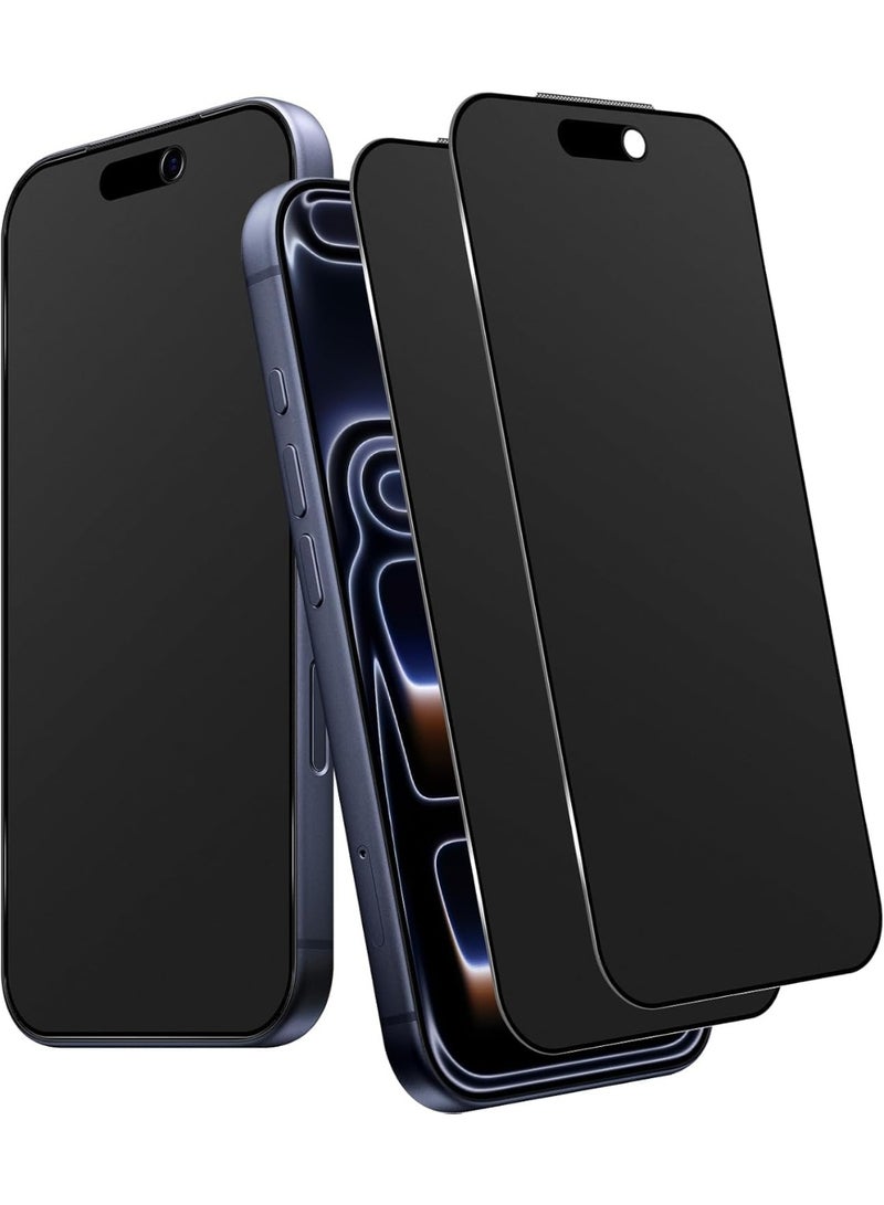 Muzz IPhone 17 Pro Max Privacy Screen Protector Edge to Edge Matte Tempered Glass 9H Anti-Shatter Full Coverage Face ID Compatible 2 Pack Iphone 17 Pro Max 5G 2025 - Image 1