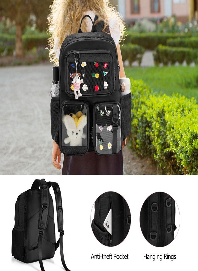 Prokva Ita Bag Pin Display Backpack with Insert, (Pins NOT Included, Patent Design), Black, 43 x 31.5 x 16 cm, French - Image 5