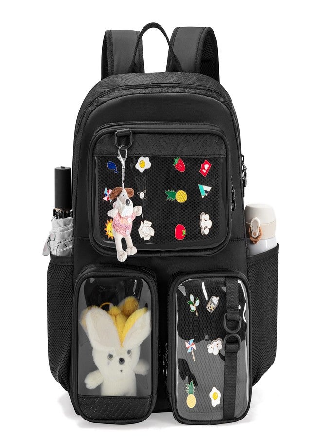 Prokva Ita Bag Pin Display Backpack with Insert, (Pins NOT Included, Patent Design), Black, 43 x 31.5 x 16 cm, French - Image 1