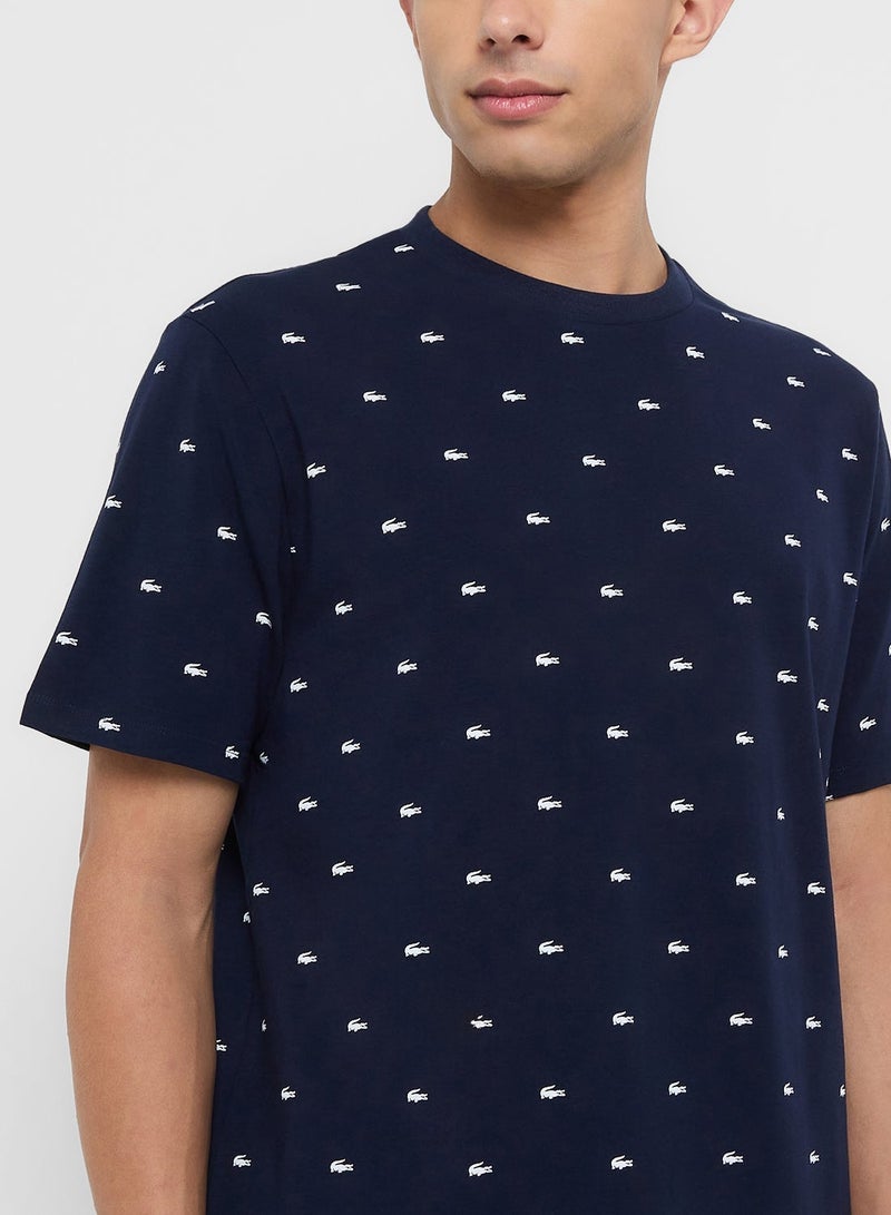 LACOSTE Relaxed Fit Crew Neck T-Shirt - Image 3