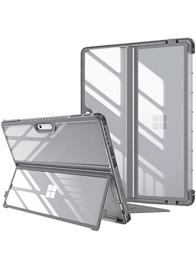 erorex - Hard Case For 13 Inch Microsoft Surface Pro 11 Pro 10 Pro 9 Shockproof Folio Rugged Cover With Clear Transparent Back Shell Compatible With Type Cover Keyboard Gray - Image 1
