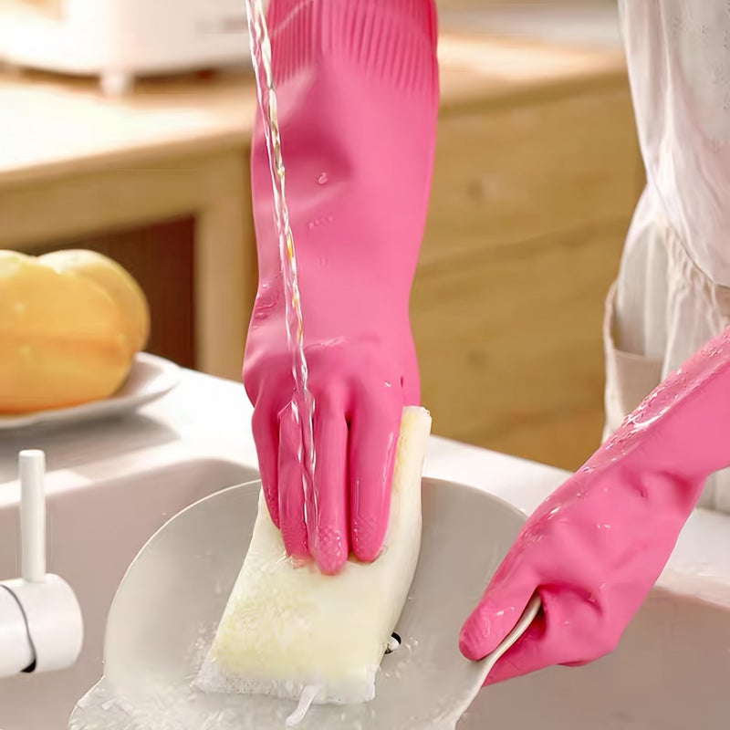 Size S Long Sleeved Aquarium Cleaning Gloves with Anti Slip Grip for Fish Tank Pond Kitchen Dishwashing Bathroom Car Wash - Image 1